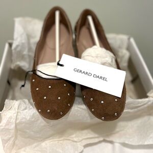 Gerard Darel suede ballet flats with studs